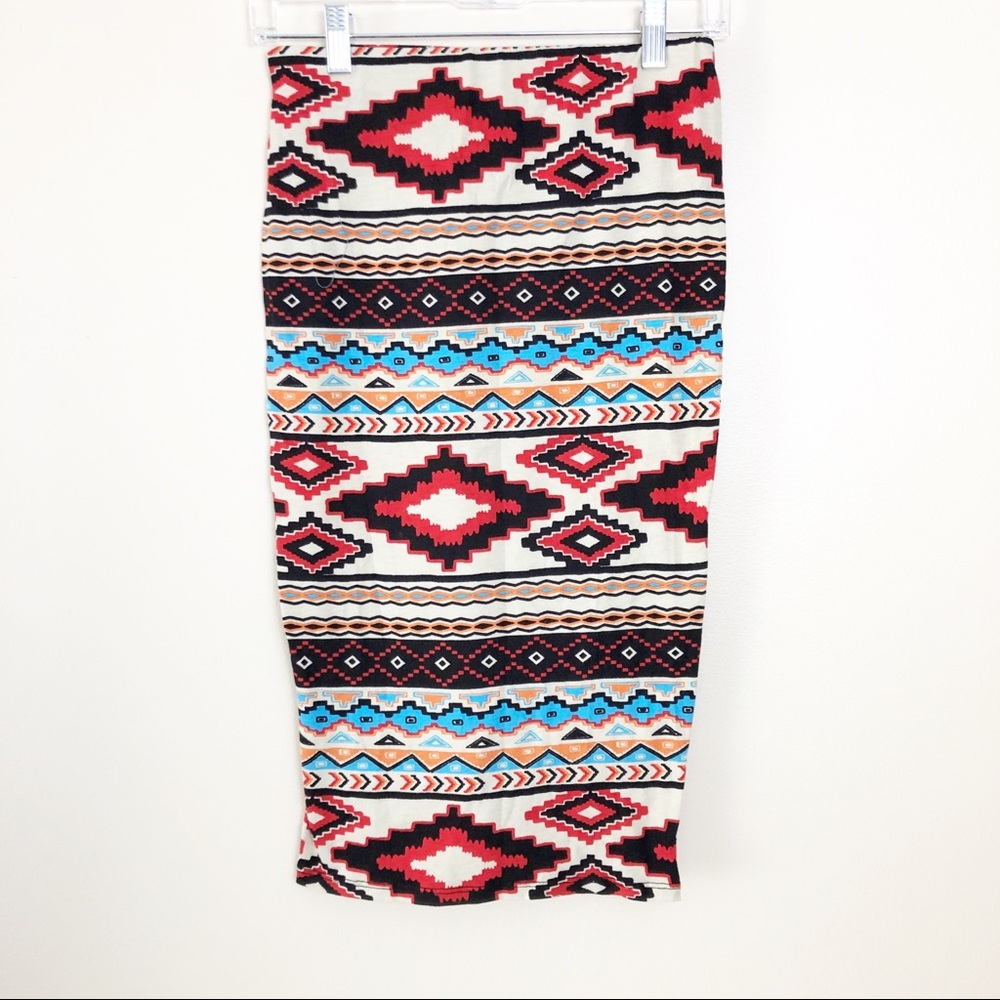 Sans Souci Tribal Printed Pencil Skirt